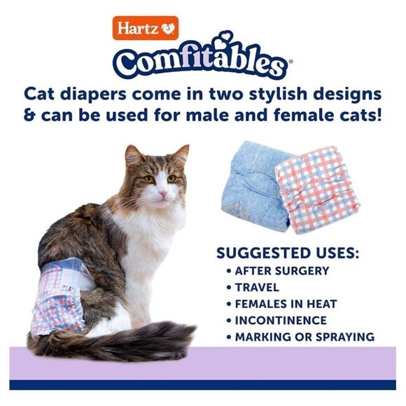 Hartz Comfitables Cat Diapers, Size x-small 17 Count - Picture 5 of 7